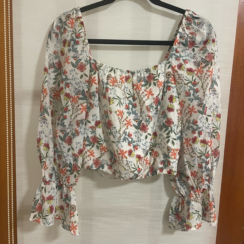 Alice + Olivia Floral Long Sleeve Top | Size S